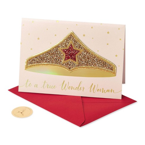 Wonderful Wonder Woman Blank Greeting Card With Envelope 