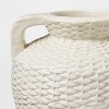 Woven Texture Ceramic Vase Cream - Threshold™ designed with Studio McGee - 2 of 3