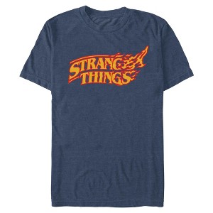 Mens Stranger Things Flame Logo T Shirt - 1 of 4