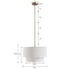 Maxax 19.6" 3-Light Gold Iron Fabric Pendant Light, Dimmable Ceiling Lighting for Bedroom Living Room Dining Nook - 4 of 4