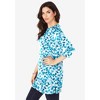 Roaman's Women's Plus Size Boatneck Ultimate Tunic With Side Slits - 4 of 4