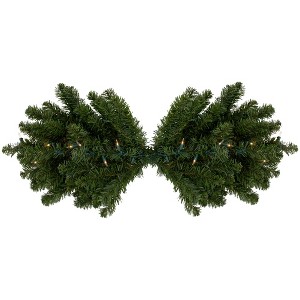 Northlight Pre-Lit Canadian Pine Artificial Christmas Swag - 32" - Clear Lights - 1 of 4