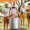 Winado 82 QT 3-Piece Stainless Steel Stock Pots with Strainer Basket, Lid, Hook and Steamer - 4 of 4