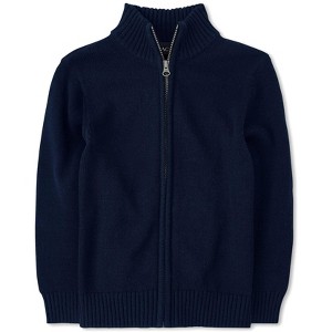 The Children's Place Boys Uniform Long Sleeve Zip Up Sweater - 1 of 2
