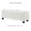GDFStudio Gabriella Mid-Century Modern Faux Leather Upholstered Tufted Storage Bench - 3 of 4