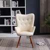 Vynxaria Doarnin Contemporary Silky Velvet Tufted Accent Chair with Solid Wood Frame - 4 of 4