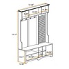 LIVAREEmlen Garment Racks with Shoe Bench, Coat Rack ,Shoe Storage ,Storage Shelves and Pegboard, for Hallways, Halls and Bedrooms, White - 2 of 4