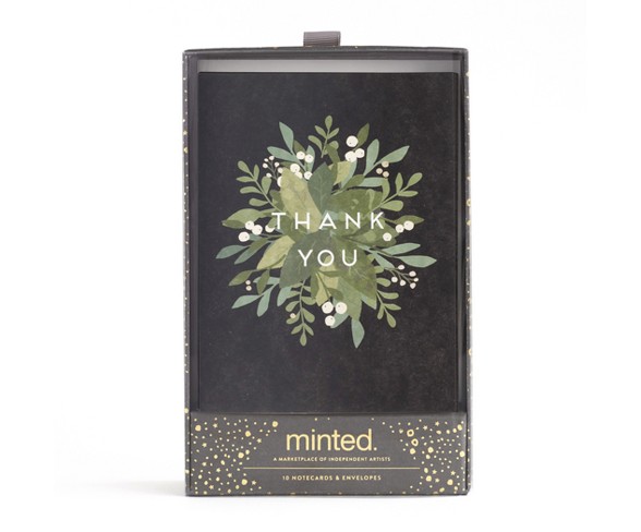 10ct Laurel of Greens Thank You Cards - Minted