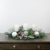 Northlight 30" Green Pine and Needle Triple Candle Holder with Pinecones and Christmas Ornaments - image 2 of 4