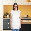 Dalix Waist Aprons Commercial Restaurant Home Bib Spun Poly Cotton Kitchen (3 Pockets) - 2 of 4