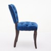 French Vintage Tufted Upholstered Fabric Dining Chair,Set of 2 - 3 of 4