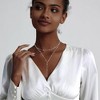 Gold Necklace for Women - HTUTWOO™ Trendy Lariat Y Necklace Dainty, Silver Long Necklaces, for Everyday Wear - 2 of 4