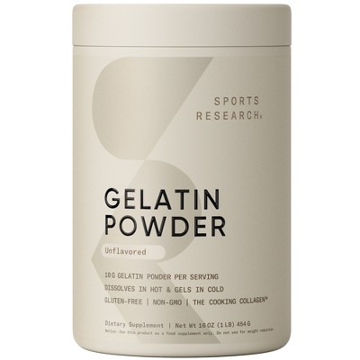 Sports Research Gelatin Powder, Unflavored, 1 Lb (454 G) : Target