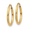 Black Bow Jewelry 1.25mm, 14k Yellow Gold Endless Hoop Earrings, 13mm (1/2 Inch) - 3 of 4