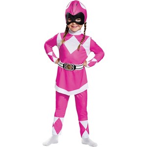 Toddler Girls' Classic Mighty Morphin Pink Ranger Jumpsuit - 1 of 4