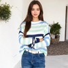 Anna-Kaci Women's Striped Knit Sweater with Long Sleeves and Relaxed Fit - image 3 of 4