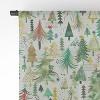 Ninola Design Colorful Christmas Trees Yuletide Single Panel Sheer Window Curtain - Society6 - 4 of 4