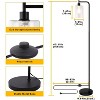 Industrial Floor Lamp with Glass Shade, Tall Standing Lamp with LED Bulbs & Adjustable Color Temperature for Living Room, Bedroom, Office - 2 of 4