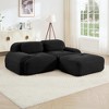 81.8" Corduroy Modular L-Shaped Sectional Sofa with Ottoman, 3-Piece Free combination, Pet-Friendly, No Assembly Required for Small Living Room - 3 of 4