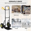 400 LBS Hand Truck Dolly with 10" Rubber Wheels & 35" - 45" Telescoping Handle & Foldable Toe Plate, Hand Truck Steel Trolley for Moving - 4 of 4
