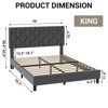 Bed Frame with Upholstered Headboard - Heavy-Duty Platform Bed Frame with Strong Wood Slats, No Box Spring Needed, Noise Free, Easy Assembly - 4 of 4