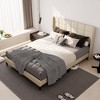 FUFU&GAGA Queen-Size Upholstered Bed Frame, Square shape,TB117 - Certified,Stable Slat Support - 4 of 4