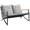 vidaXL Patio Chairs with Cushions Seating Outdoor Garden Furniture Black Steel - 4 of 4