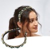 Unique Bargains Women's Bling Faux Pearl Sparkle Rhinestone Padded Headband 0.59 Inch Wide 1 Pc - 2 of 4