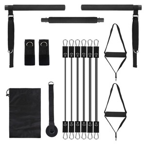 iMountek"Pilates Bar Kit with 100LBS Resistance Bands – Full Body Exercise Set for Beginners to Pros"Black - 1 of 4