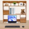 YIYIBYUS Home Office Desk Organizer Shelf, Desktop Storage Organizer, Brown - 2 of 4