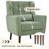 Cesicia Green Accent Chair Modern Fabric Living Room Chairs Comfy Reading Chair for Living Room Bedroom - 2 of 4