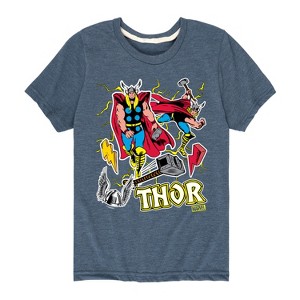 Boys' - Marvel - Thor Stickers Style Short Sleeve Graphic T-Shirt - 1 of 4