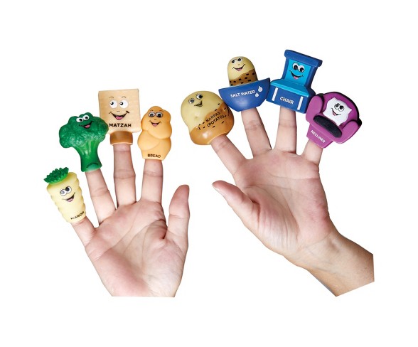 8pc Shulsinger Judaica Mah Nishtana Vinyl Puppets