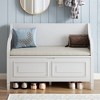 Bella Depot Entryway Storage Bench with Cushioned Seat and 2-Drawer - 3 of 4