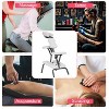 FDW Massage Chair Portable Tattoo Chair Folding Height Adjustable 3” Thick Sponge Light Weight Therapy Chairs Spa Chairs - 3 of 4