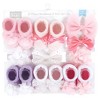 Hudson Baby Infant Girl Headband and Socks Giftset, Pink Lilac, One Size - 2 of 4