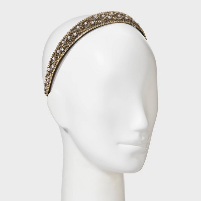 Abstract Pattern Gem Headband - A New Day Black/Gold - image 2
