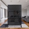 DSVIMOY Outdoor & Indoor Privacy Screen, Freestanding Decorative Privacy Screen for Deck Balcony Patio, Black, 48"*76"*16" - 2 of 4
