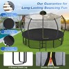 Whisen 16FT Trampoline with Basketball Hoop, Round Outdoor Trampoline with Enclosure Net & Curved Poles & Ladder - 2 of 4