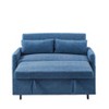 NicBex Convertible Sleeper Chair,55.1" Pull-out Sofa Bed with Adjustable Backrest,Couches with 2 Pillows and USB Ports for Living Room,Gray/Beige/Blue - 4 of 4