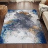 Luxe Weavers Beverly Collection Modern Abstract Blue Indoor Area Rug. - 2 of 4