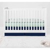 Bacati - Boys Noah Muslin Mint Navy 10 pc Crib Bedding Set with 4 Swaddling Blankets - 4 of 4