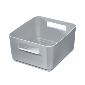 iDesign Plastic Pantry Storage Bin with Handles - Gray - 1 of 4