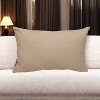 HomeRoots 12" X 18" Beige Cotton Lumbar Throw Pillow - 2 of 4