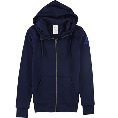 Reebok Womens US Full-Zip Fleece Hoodie Sweatshirt