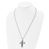 Black Bow Jewelry Stainless Steel Black Plated 1/10ctw Black Diamond Cross Necklace 24in - image 2 of 4