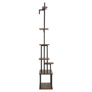 VEVOR Plant Stand Indoor with Grow Lights, 65.5 in Tall 7-Tiered Lighted Plant Shelf, 2 Pack Metal Corner Plants Holder, Black - 1 of 4