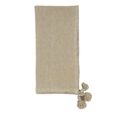 Saro Lifestyle Tassel Corner Table Napkins (Set of 4)