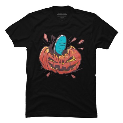 Men's Design By Humans Halloween smashed pumpkin By BlackBerry55 T-Shirt