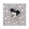 Lambs & Ivy Disney Baby Mickey Mouse Gray Stars Security Blanket/Lovey - 2 of 4